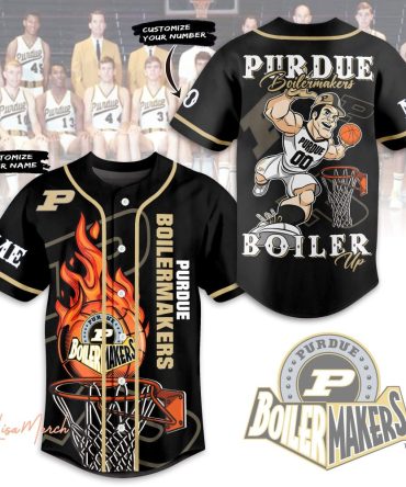 Purdue Boilermakers Customizable Baseball Jersey – Add Name & Number!
