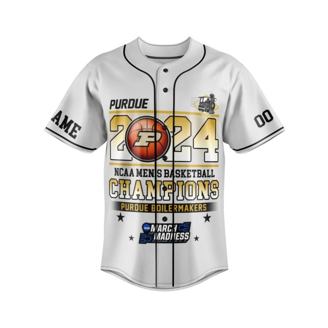 Custom 2024 Purdue Basketball Champs Jersey – Personalize Name & Number! - Image 2