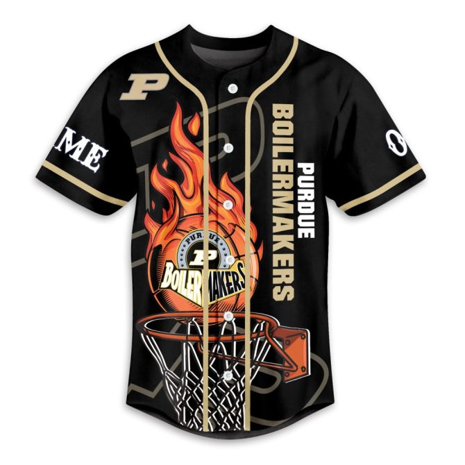 Customize Your Purdue Boilermakers Basketball Jersey - Add Name & Number - Perfect For Fans! - Image 2