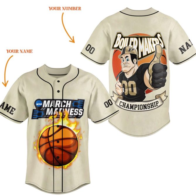 Customizable March Madness Basketball Jersey – Personalize Name & Number!