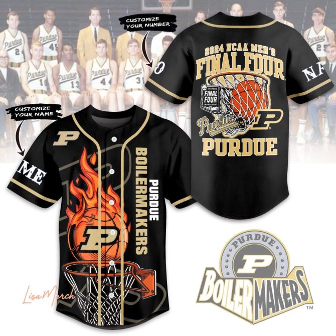 Custom Purdue Boilermakers Final Four Jersey - Personalize Name & Number!