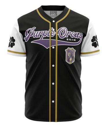 Purple Orcas Baseball Jersey - Stylish Black & White Design With Unique Emblem - Perfect For Fans & Casual Wear