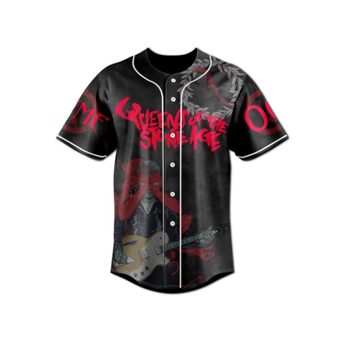 Custom Name & Number Gothic Rock Baseball Jersey – Unique Design, Perfect For Music Fans - Image 2