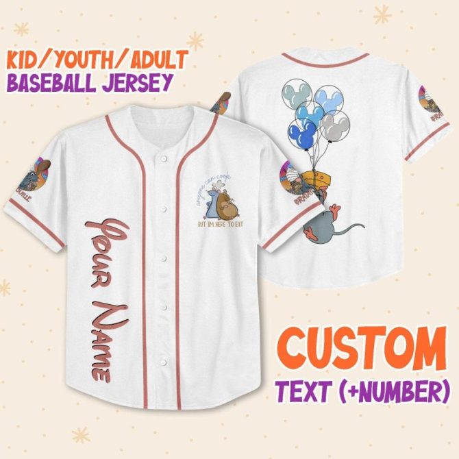 Customizable Baseball Jersey For Kids/Adults - Add Name & Number - Unique Design - Image 2
