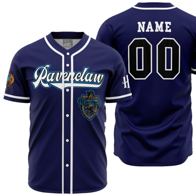 Custom Ravenclaw Baseball Jersey - Personalized Name & Number - Perfect Gift For Fans!