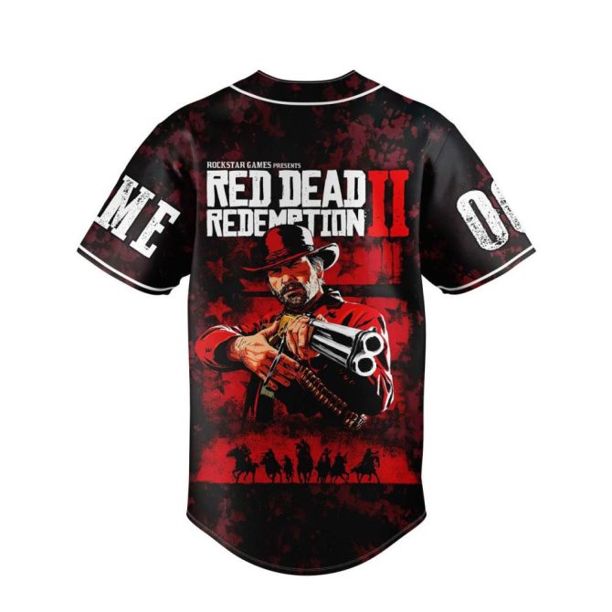 Customizable Red Dead Redemption Ii Baseball Jersey – Add Name & Number, Perfect Gamer Gift! - Image 3