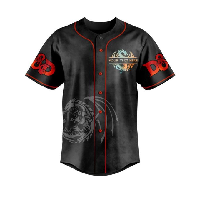 Custom D&D Dragon Jersey - Personalize Your Name , Perfect Gift For Dungeon Masters - Image 2