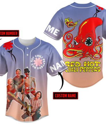 Custom Red Hot Chili Peppers Baseball Jersey – Personalized Name & Number Gift