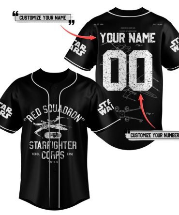 Custom Star Wars Jersey - Personalized Name & Number - Red Squadron Fan Gear