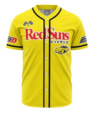 Anime-Inspired Yellow Racing Jersey - Redsuns Design For Fans & Collectors