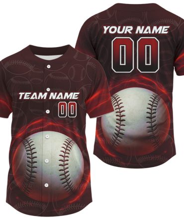 Customizable Baseball Jersey - Add Team Name & Number - Perfect For Fans & Players!