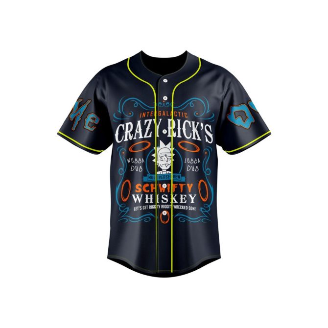 Customizable Intergalactic Rick Baseball Jersey - Funny Sci-Fi Whiskey Design - Image 2
