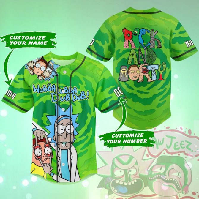 Customizable Rick And Morty Baseball Jersey – Add Your Name & Number!