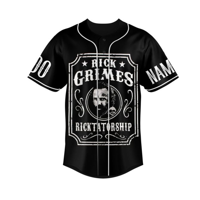 Custom Ricktatorship Baseball Jersey - Personalized Name & Number - Unique Fan Apparel - Image 2