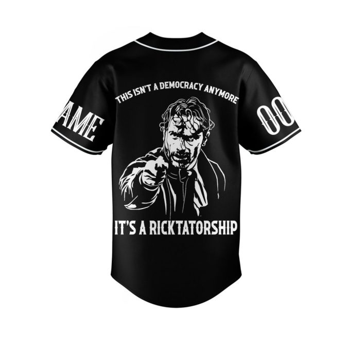 Custom Ricktatorship Baseball Jersey - Personalized Name & Number - Unique Fan Apparel - Image 3