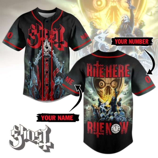 Customizable Gothic Rock Jersey - Personalize With Name & Number - Perfect For Music Fans!