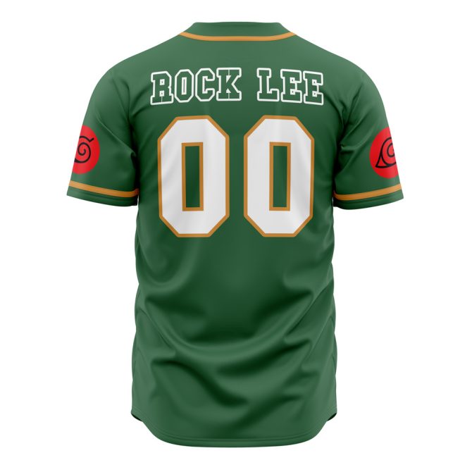 Stylish Green Taijutsu Baseball Jersey - Anime-Inspired Design For Fans - Image 2
