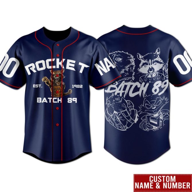 Customize Your Rocket Raccoon Baseball Jersey - Guardians Fan Apparel, Add Name & Number! - Image 2