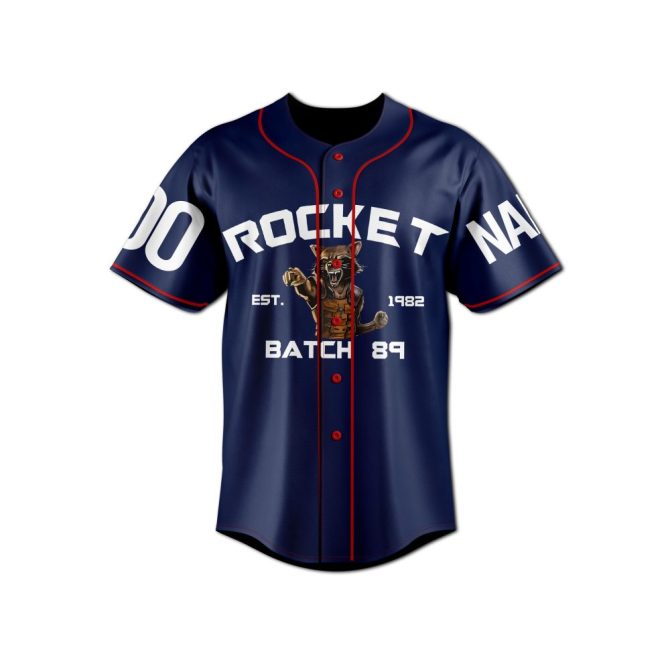 Customize Your Rocket Raccoon Baseball Jersey - Guardians Fan Apparel, Add Name & Number! - Image 3