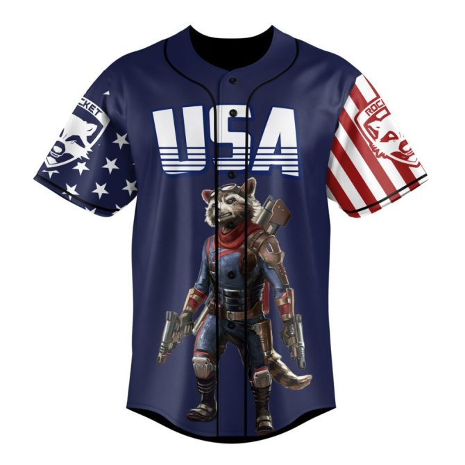 Custom Usa Baseball Jersey – Personalized Name & Number, Patriotic Design - Image 2