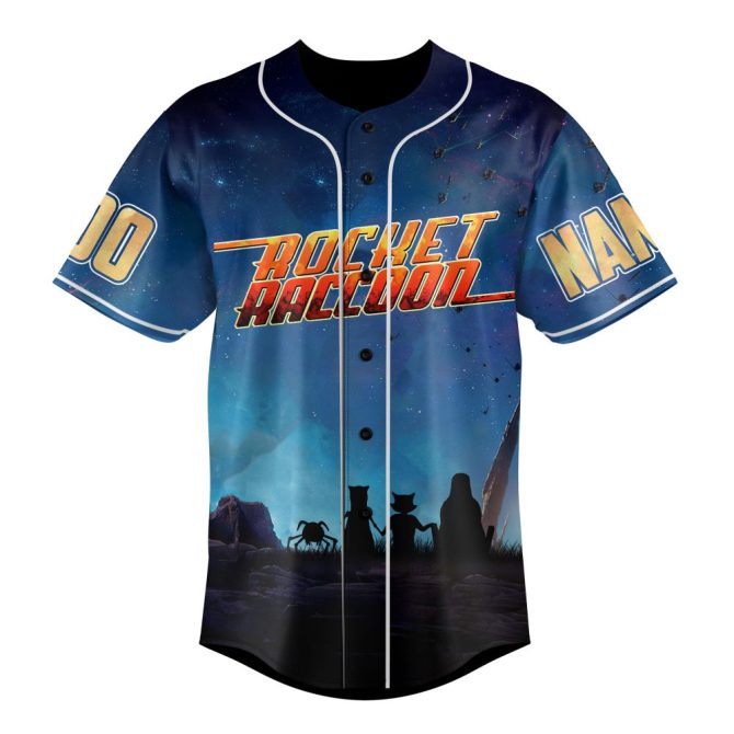 Custom Rocket Raccoon Jersey - Personalized Name & Number - Unique Galaxy Design - Image 2