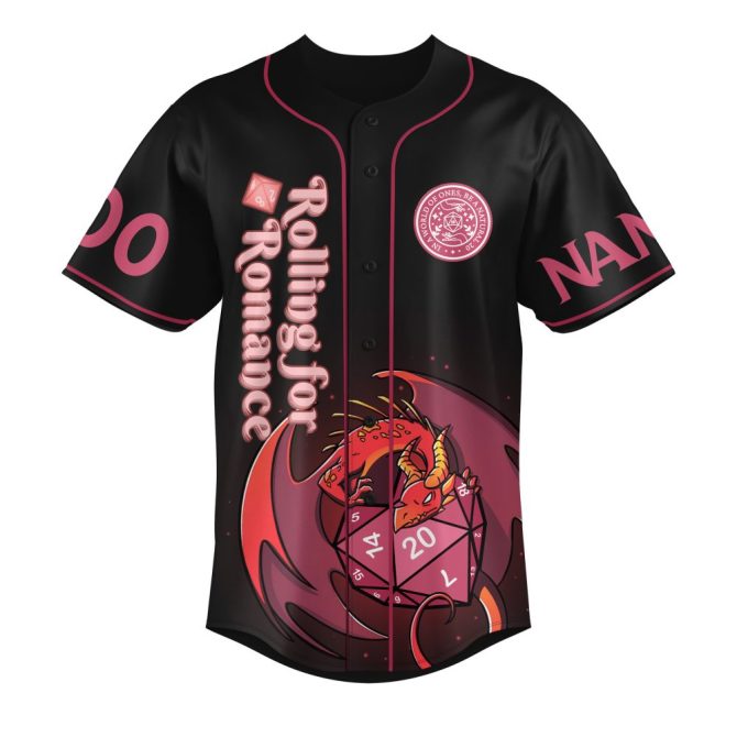 Customizable Couples Baseball Jersey - Rolling For Romance Design, Perfect Gift For Partners - Image 2