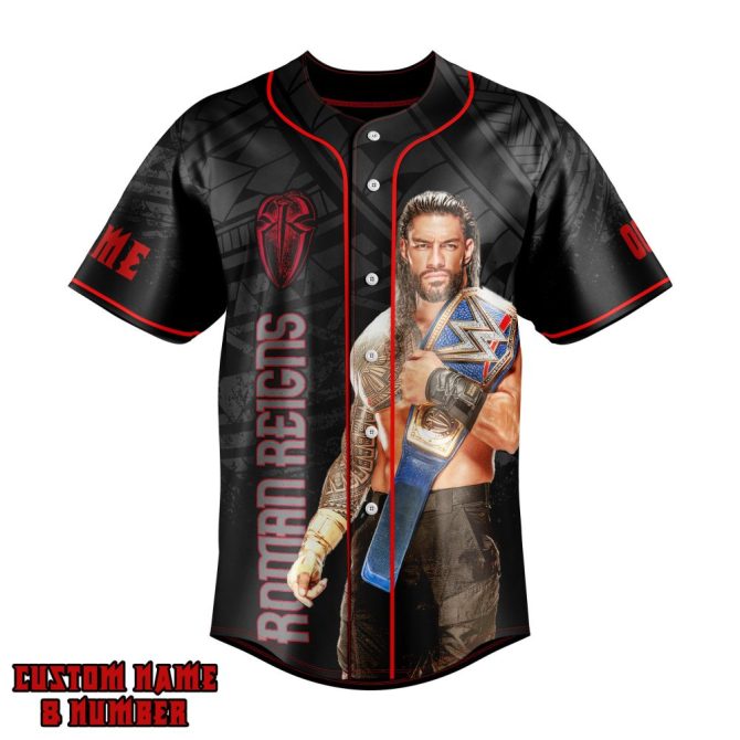 Wrestling Fan Baseball Jersey – Custom Name & Number – Champion Design - Image 2