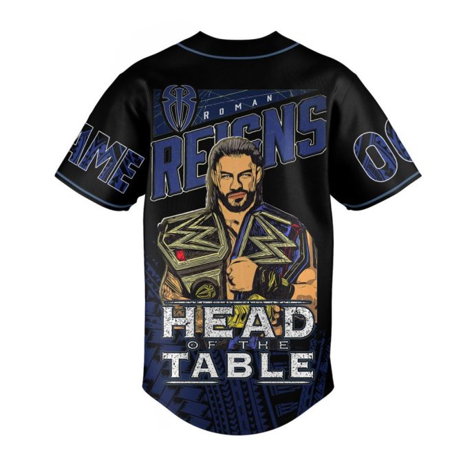 Custom Roman Reigns Baseball Jersey - Acknowledge Me Design, Personalized Name & Number - Image 3