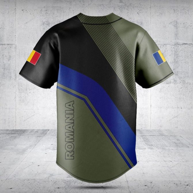 Custom Romania Flag Baseball Jersey - Personalized Sportswear With Your Name - Image 2