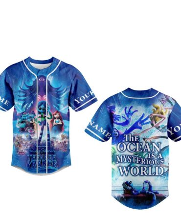 Custom Ocean-Themed Jersey - Vibrant Kraken & Mermaid Design - Add Your Name!