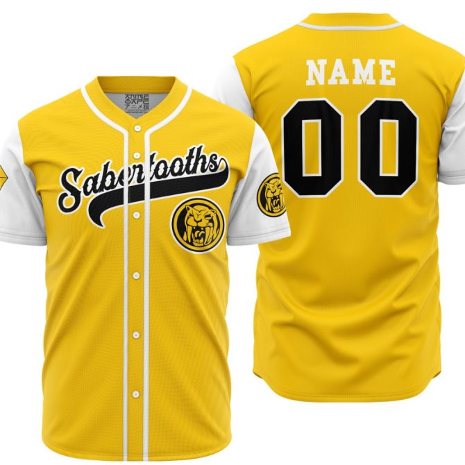 Custom Yellow Baseball Jersey - Personalized Team Name & Number - Premium Quality