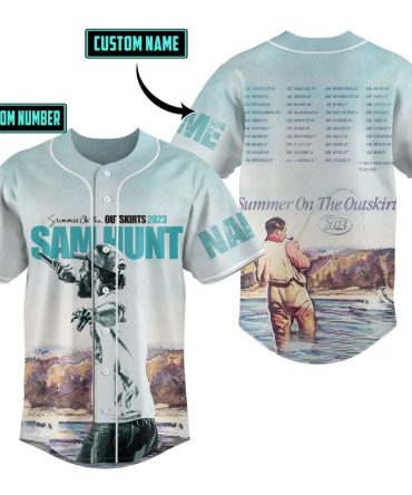 Customizable 2023 Sam Hunt Tour Baseball Jersey - Add Your Name & Number!