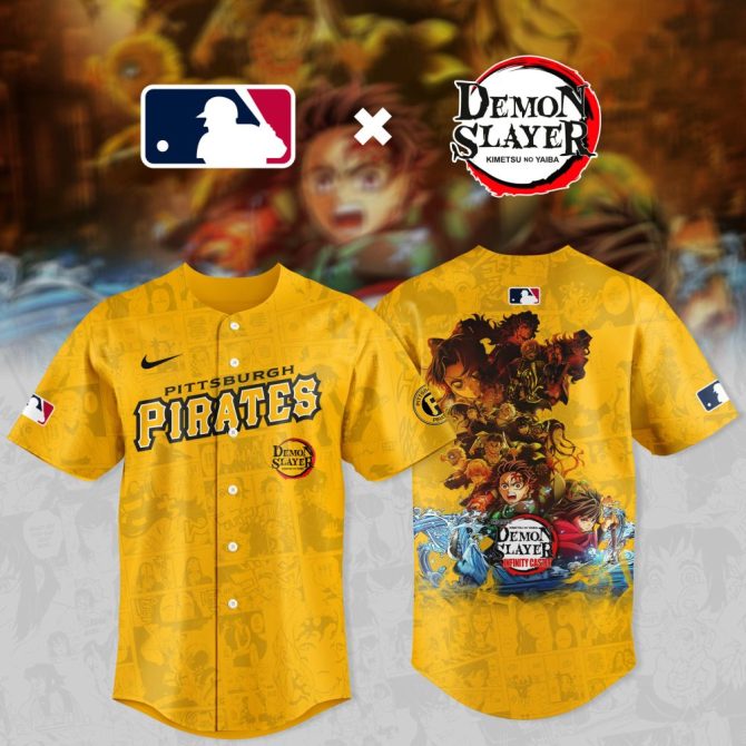 Exclusive Pittsburgh Pirates X Demon Slayer Jersey – Limited Edition Mlb Anime Collab