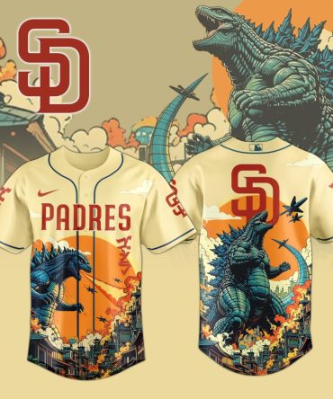 Epic San Diego Padres Godzilla Baseball Jersey – Limited Edition Fan Gear