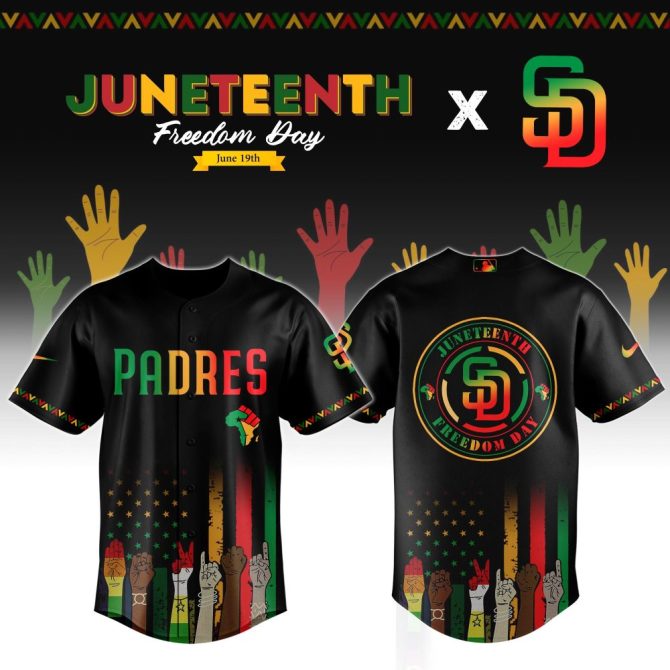Celebrate Freedom: Juneteenth Padres Jersey – Vibrant Design, Limited Edition!