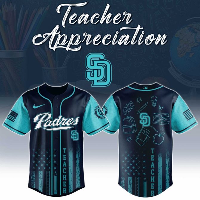 Celebrate Teachers With Stylish Padres Jersey – Perfect Gift For Appreciation Day!
