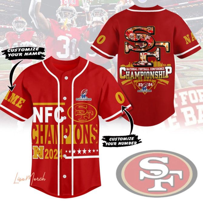 Customizable Nfc Champions Jersey - Personalize Name & Number - Celebrate 2024 Championship Win!
