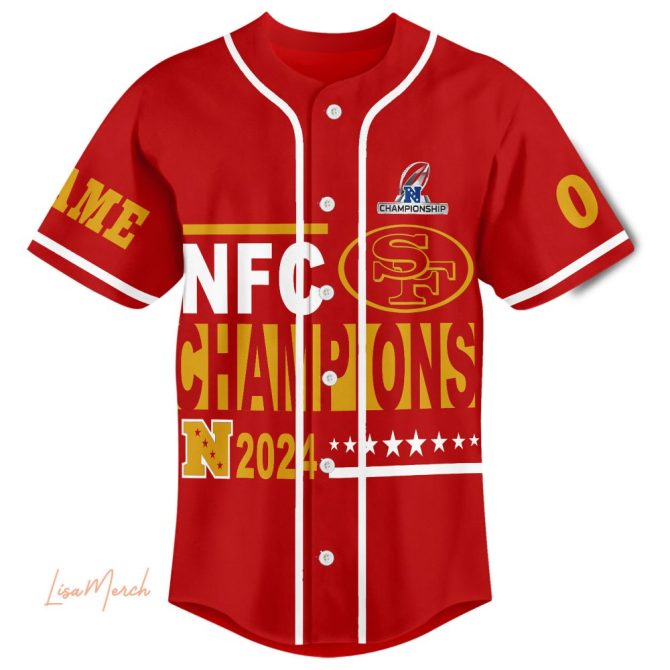 Customizable Nfc Champions Jersey - Personalize Name & Number - Celebrate 2024 Championship Win! - Image 2