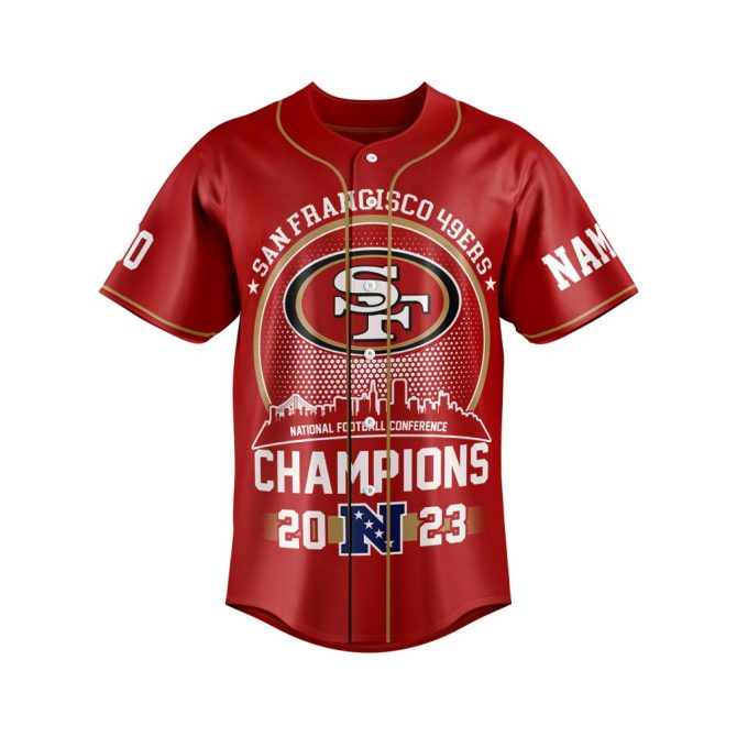 Custom 49Ers Champions 2023 Jersey - Add Your Name & Number - Perfect Gift! - Image 2