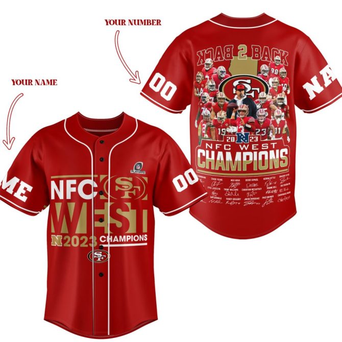 Custom Nfc West Champions Jersey 2023 - Personalized Name & Number