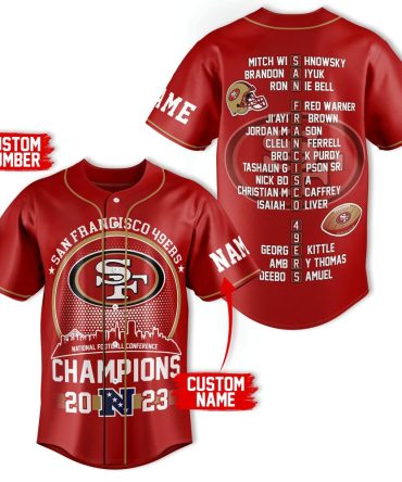 Custom 49Ers Champions 2023 Jersey - Add Your Name & Number - Perfect Gift!