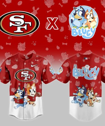 Limited Edition 49Ers X Bluey Kids Jersey – Perfect For Young Fans! Get Yours Today!