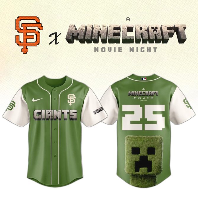 Minecraft X Giants Limited Edition Jersey - Perfect For Fans & Collectors!