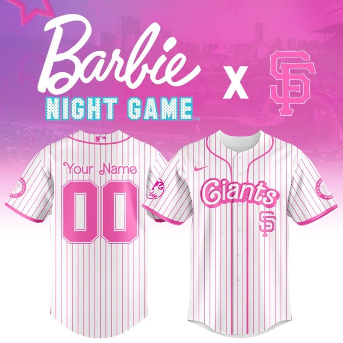 Customize Your Own Barbie Night Game Giants Jersey - Perfect Gift!