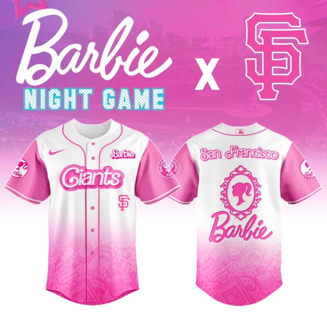 Limited Edition Barbie X Giants Pink Baseball Jersey – Stylish Fan Gear