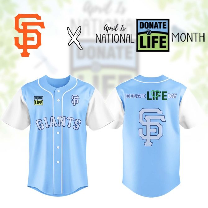 Limited Edition Giants Jersey - Celebrate National Donate Life Month In Style!