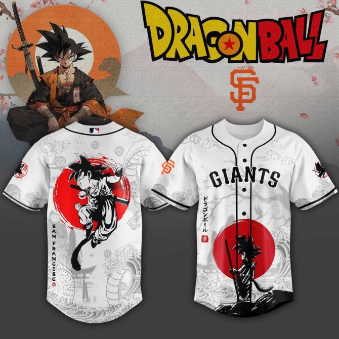 Dragon Ball X Sf Giants Jersey - Anime Baseball Fan Apparel - Limited Edition