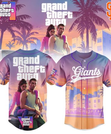 Grand Theft Auto Themed Giants Sunset Jersey - Vibrant Game Art Apparel