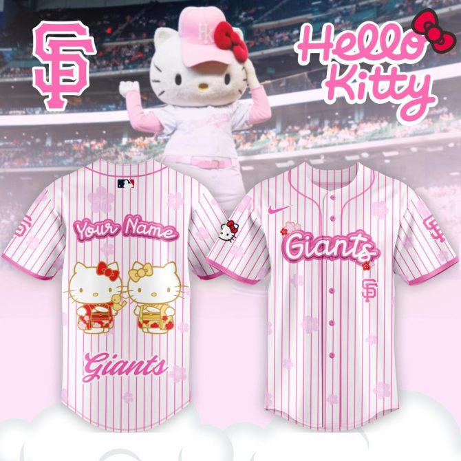 Custom Hello Kitty Giants Jersey – Personalized Mlb Fan Gear For Kids & Adults