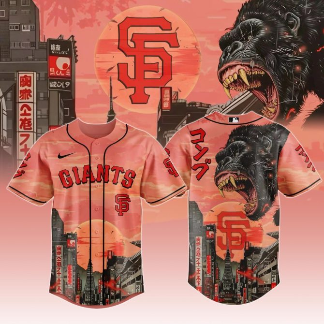 Limited Edition Giants Baseball Jersey – Roaring Design & Tokyo Skyline , Perfect Gift!
